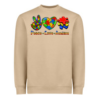 Mushroom Peace Love Autism Heavyweight Sweatshirt - Jasminsmagicworld