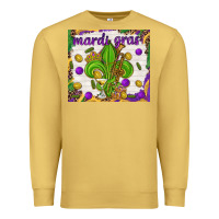 Antique Gold Mardi Gras fleur de lis Premium Sweatshirt - NancyCooperArtShop