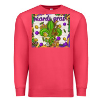 Cardinal Mardi Gras fleur de lis Premium Sweatshirt - NancyCooperArtShop