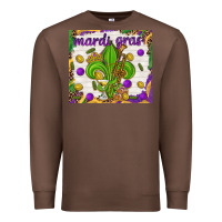 Chestnut Mardi Gras fleur de lis Premium Sweatshirt - NancyCooperArtShop