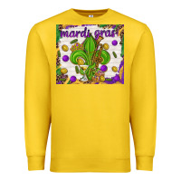Lemon Mardi Gras fleur de lis Premium Sweatshirt - NancyCooperArtShop
