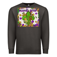 Smoke Mardi Gras fleur de lis Premium Sweatshirt - NancyCooperArtShop