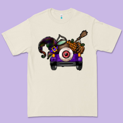 Halloween Truck Premium Tee Designed By Cowhidedigitalart