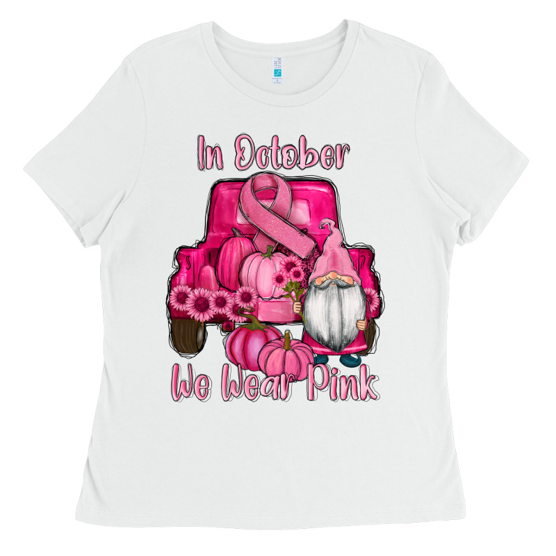 Breast Cancer Awareness Pink Truck Gnomes Ladies Tee by RanaPortraitStore | Teevron