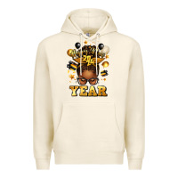 Tofu happy new year afro messy bun Premium Hoodie - texasbilliewilder