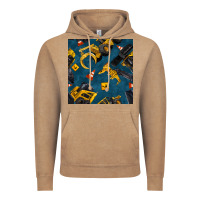 Vintage Coffee construction vehicles seamless pattern Vintage Hoodie - BundleAndBundleShop