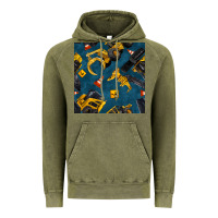 Vintage Olive construction vehicles seamless pattern Vintage Hoodie - BundleAndBundleShop