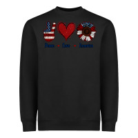 Black Peace Love America Heavyweight Sweatshirt - Jasminsmagicworld