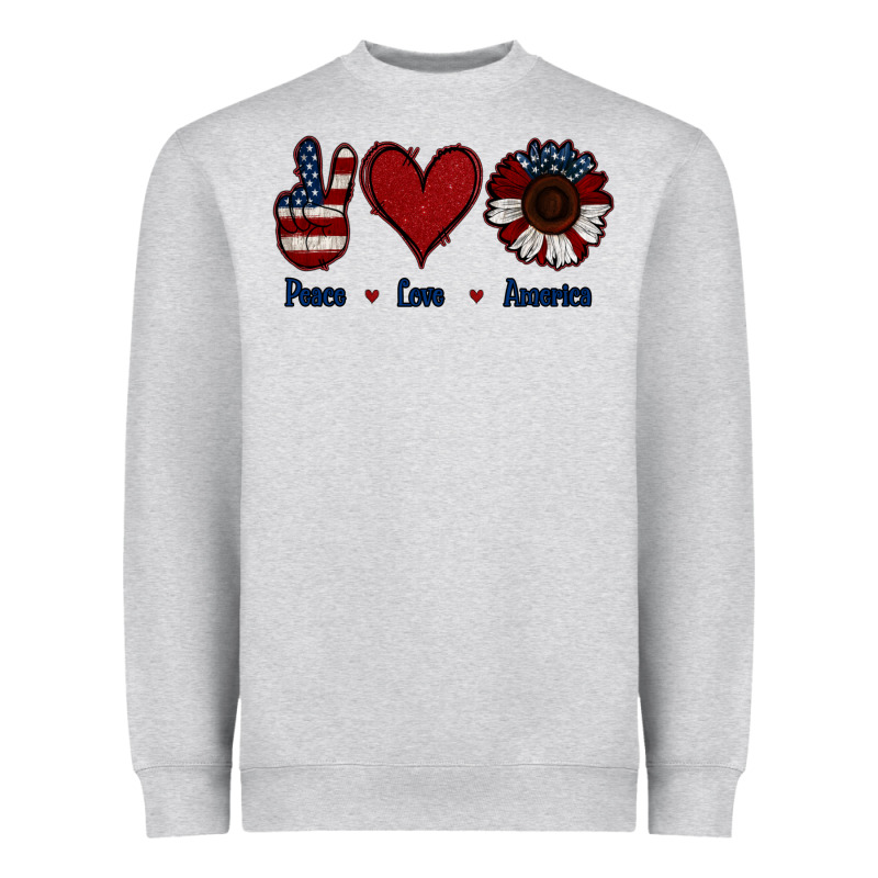 Peace Love America Heavyweight Sweatshirt by Jasminsmagicworld | Teevron