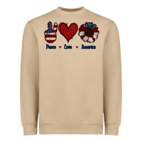 Mushroom Peace Love America Heavyweight Sweatshirt - Jasminsmagicworld