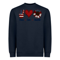 Navy Peace Love America Heavyweight Sweatshirt - Jasminsmagicworld