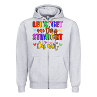 Heather Grey celebrate pride with colorful text Zipper Hoodie - LillyAllenDesigns