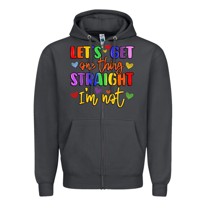 Celebrate Pride With Colorful Text Zipper Hoodie by LillyAllenDesigns | Teevron