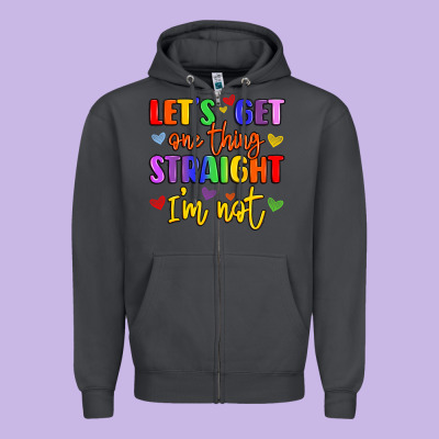 Celebrate Pride With Colorful Text Zipper Hoodie Designed By Lillyallendesigns