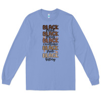 Colony Blue black history melanin malia Long Sleeve Tee - MaliasSmallBusiness