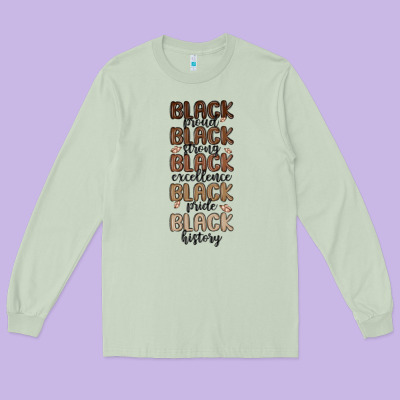 Black History Melanin Malia Long Sleeve Tee Designed By Maliassmallbusiness