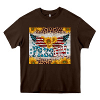 Chocolate Brown freedom 4th of july Heavy Core Tee - BarkalooDesign