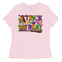 Bubblegum Pink Trick or Treat Ladies Tee - texasbilliewilder