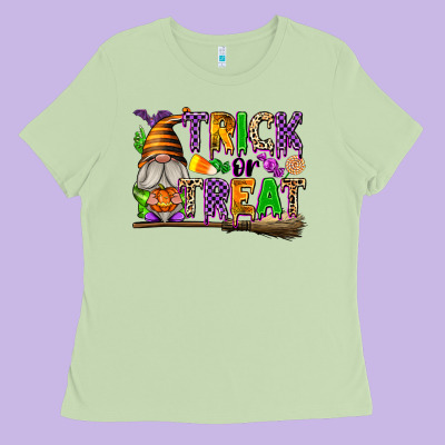 Trick Or Treat Ladies Tee Designed By Texasbilliewilder
