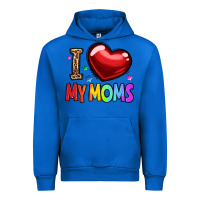 Cobalt i love my moms Urban Hoodie - OliviaCreatesArt