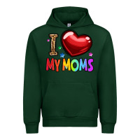 Forest Green i love my moms Urban Hoodie - OliviaCreatesArt