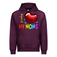 Mauve Wine i love my moms Urban Hoodie - OliviaCreatesArt