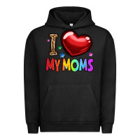 Pigment Black i love my moms Urban Hoodie - OliviaCreatesArt