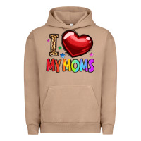 Pigment Burro i love my moms Urban Hoodie - OliviaCreatesArt