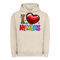 Pigment French Oak i love my moms Urban Hoodie - OliviaCreatesArt