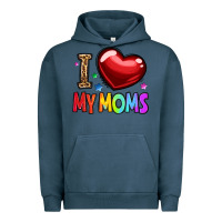 Pigment Midnight Navy i love my moms Urban Hoodie - OliviaCreatesArt
