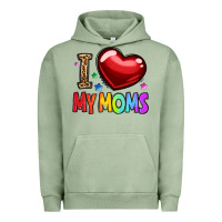 Pigment Oil Green i love my moms Urban Hoodie - OliviaCreatesArt