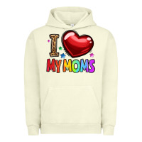 I Love My Moms Urban Hoodie | Teevron