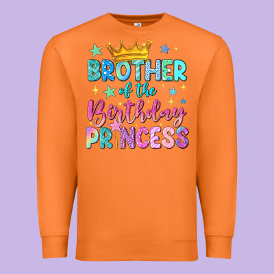 Brother Of The Birthday Princess Premium Sweatshirt Designed By Nancycooperartshop