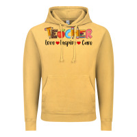 Vintage Mustard teacher love inspıre care wıth  and pen Vintage Hoodie - Artiststas