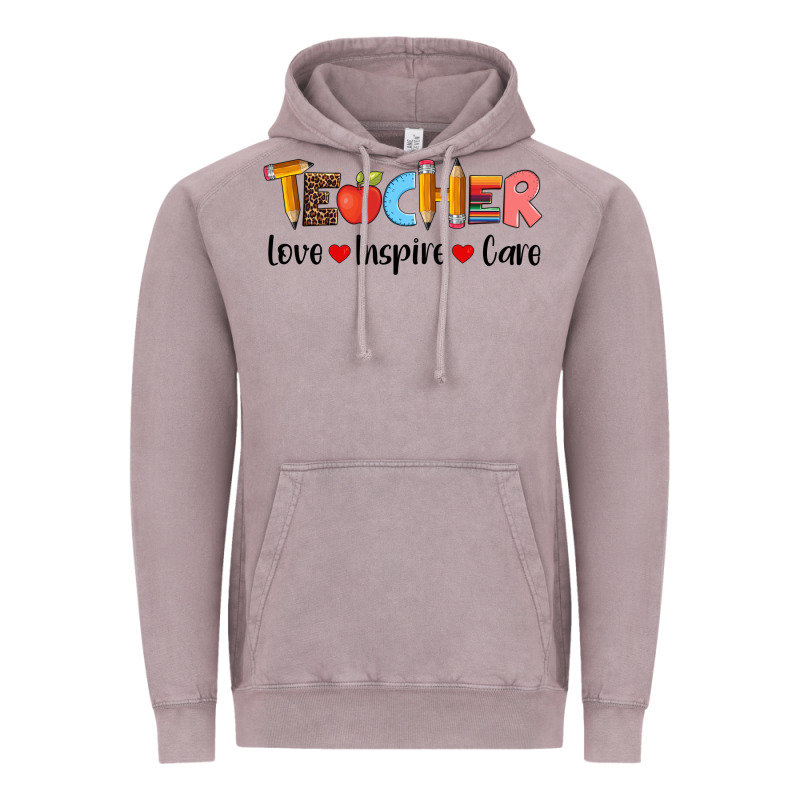 Teacher Love Inspıre Care Wıth  And Pen Vintage Hoodie by Artiststas | Teevron