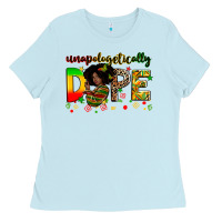 Baby Blue unapologetically dope Ladies Tee - Zillion Design Studio