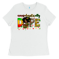 White unapologetically dope Ladies Tee - Zillion Design Studio