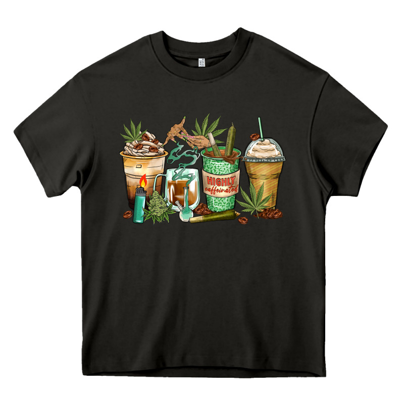 Highly Caffeinated Coffee Cups Heavy Core Tee by Zillion Design Studio | Teevron