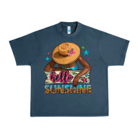 Midnight Navy Hello sunshine Urban Heavy Tee - NancyCooperArtShop