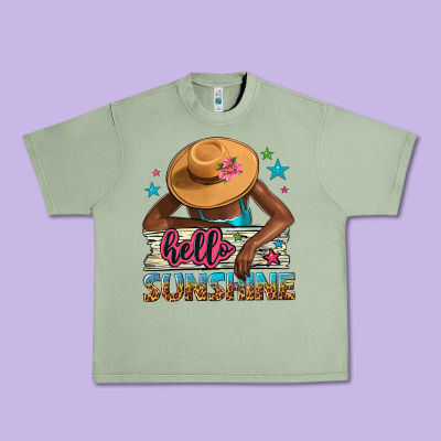 Hello Sunshine Urban Heavy Tee Designed By Nancycooperartshop