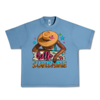 Pebble Blue Hello sunshine Urban Heavy Tee - NancyCooperArtShop