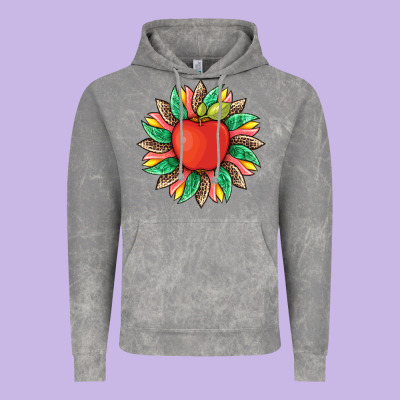 Teacher Apple And Sunflower With Leopard And Tooled Leather Vintage Hoodie Designed By Artiststas