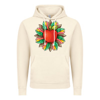 Vintage Artic teacher apple and sunflower with leopard and tooled leather Vintage Hoodie - Artiststas