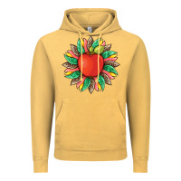 Vintage Mustard teacher apple and sunflower with leopard and tooled leather Vintage Hoodie - Artiststas