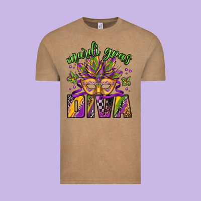 Mardi Gras Diva Vintage Tee Designed By Jasminsmagicworld