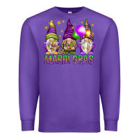 Purple Mardi Gras crew with gnomes Premium Sweatshirt - NancyCooperArtShop