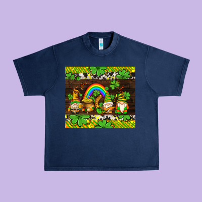 Western St Patricks Gnomes Urban Heavy Tee Designed By Adodesignshop
