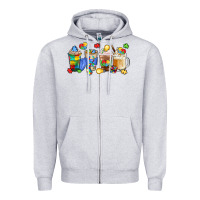 Heather Grey image title puzzlethemed beverages and accessories Zipper Hoodie - LillyAllenDesigns