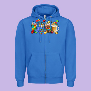 Image Title Puzzlethemed Beverages And Accessories Zipper Hoodie Designed By Lillyallendesigns
