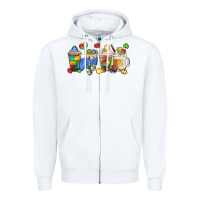 White image title puzzlethemed beverages and accessories Zipper Hoodie - LillyAllenDesigns